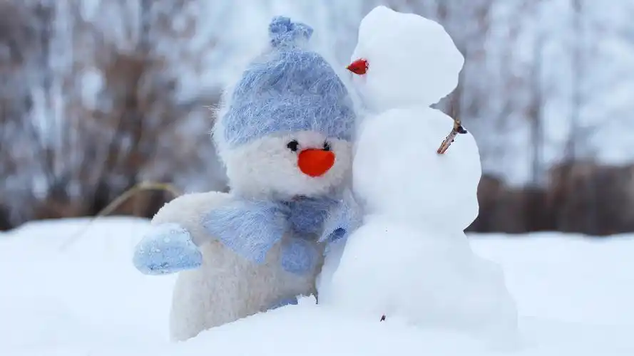 冬天雪人海报素材图片桌面壁纸