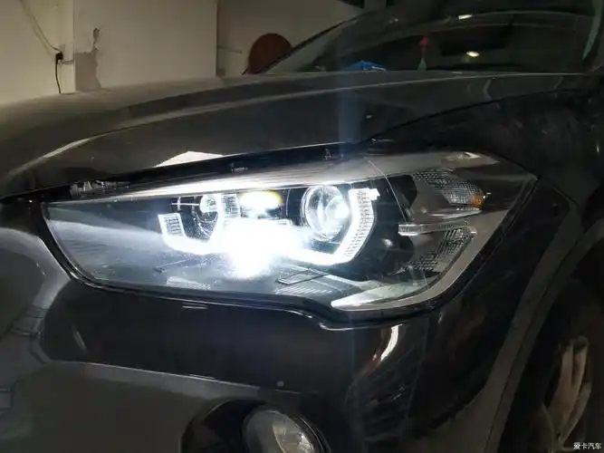 烽台车灯宝马x1原车卤素灯反光碗升级烽台激光勺子灯套件