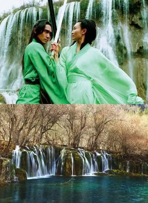 而张纪中的《神雕侠侣》则是几乎将整个剧组都安在了九寨沟,剧中的名