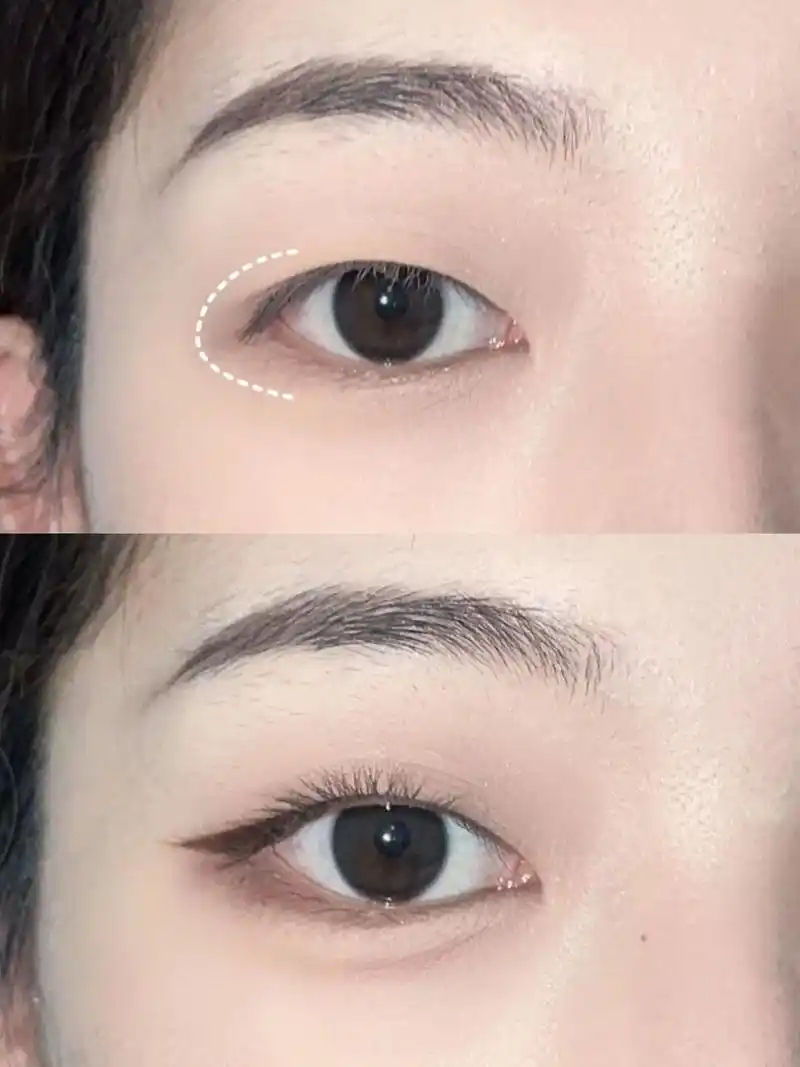 单眼皮下垂眼有眼尾沟如何画消肿眼妆教程 妆容tips: 主要在于眼影的