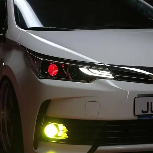 适用于17款丰田卡罗拉大灯总成改装led泪眼天使眼氙气双光透镜