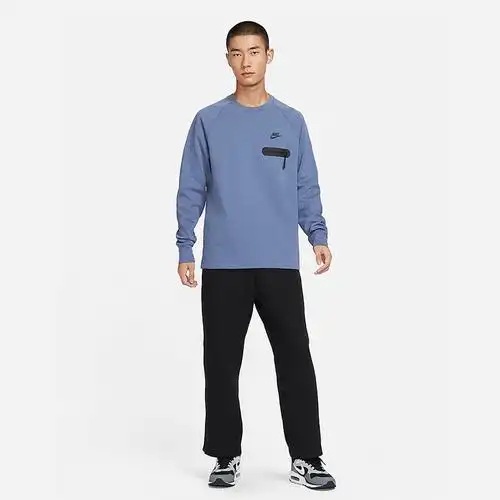 nike耐克卫衣男长袖秋新款拉链口袋休闲运动圆领套头衫fd9881491