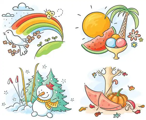 四季,卡通图片_四季,卡通高清图片_全景视觉