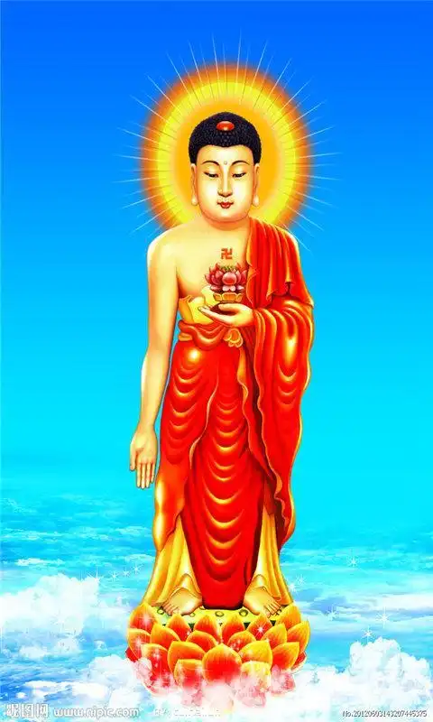 如来佛祖佛光普照手机壁纸