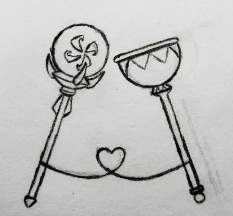 简笔画之拿魔杖(公主法杖卡通简笔画) -【爱个性】