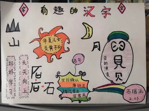 停课不停学,识字乐趣多——章丘双语学校二年级识字手抄报活动