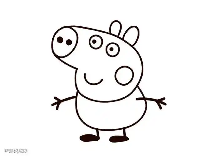 小猪乔治怎么画
