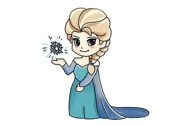 冰雪奇怎么画爱莎公主的简笔画?