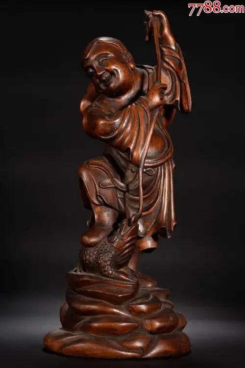 老沉香刘海戏金蟾摆件