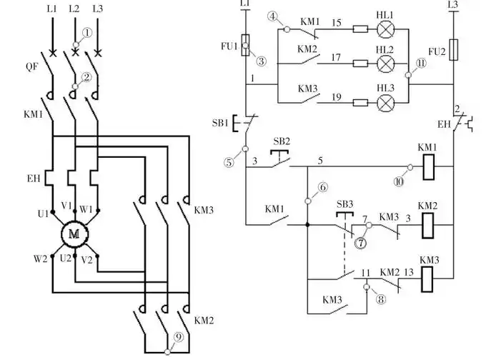 星三角降压启动的压缩机控制电路
