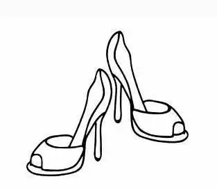 高跟鞋 简笔画 女鞋 手绘 线稿 鞋 鞋子 750750女士拉丁舞鞋女式成人