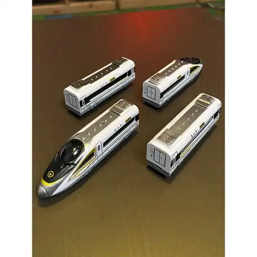 定制骊歌3岁儿童城市交通巴士高铁火车玩具动车模型高铁复兴号回力车