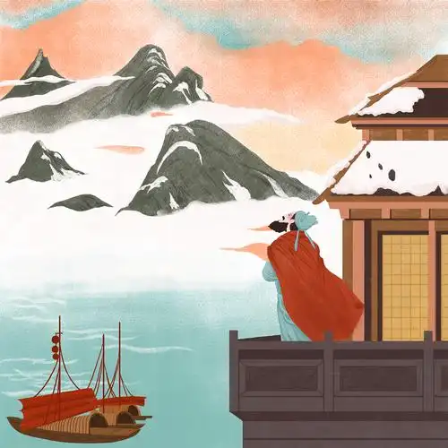 窗含西岭千秋雪,门泊东吴万里船.