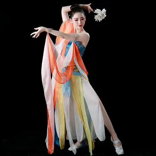 古风汉服飞天敦煌风飘逸仙异域风小橙子古典民族服装