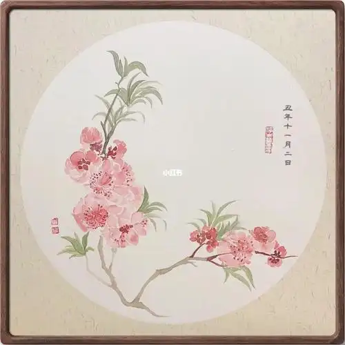 没骨画第8幅桃花