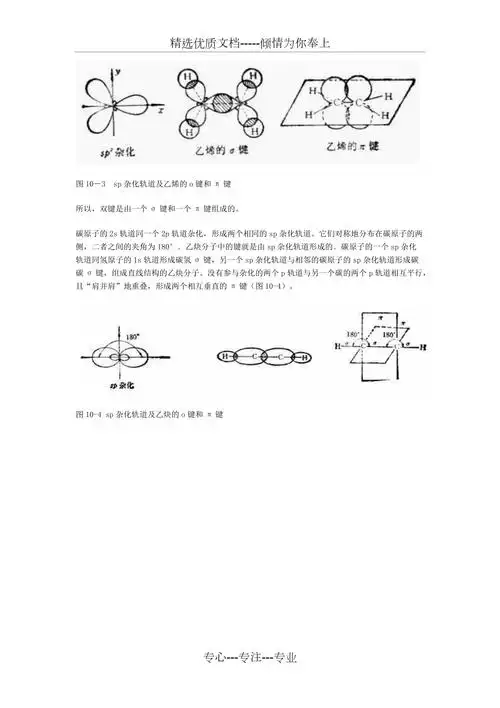 碳原子的sp3sp2和sp杂化轨道共2页