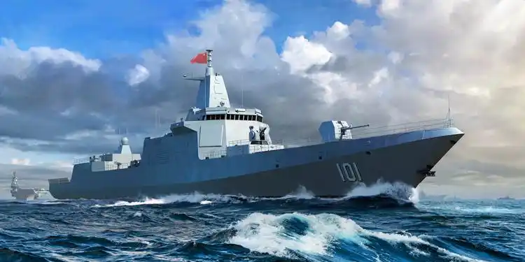 055驱逐舰模型合金小号手模型1/700海军101舰南昌号06729 船坞套改