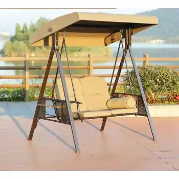 凉台休闲桌椅户外秋千铁艺藤椅摇椅露天庭院吊椅室内双人阳台编藤千秋