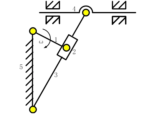 图所示为一简易冲床的初拟设计方案.