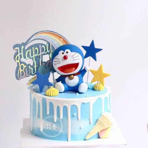 六一儿童节哆啦a梦机器猫蛋糕装饰叮当猫蛋糕装饰摆件蓝胖子烘焙