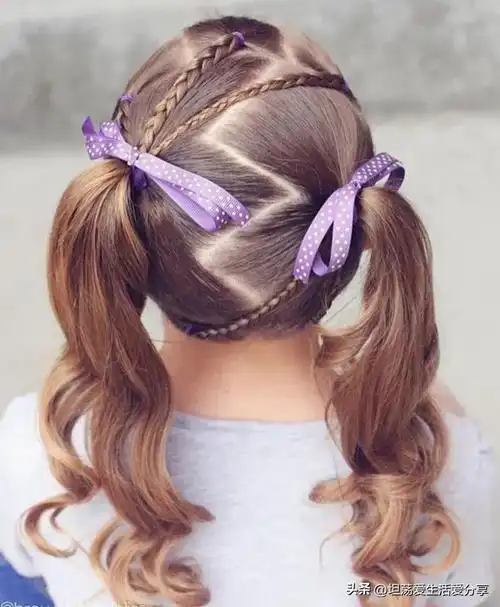 披肩长发就能变成清爽公主头.