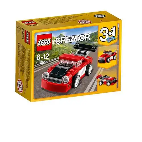 乐高创意百变三合一31055红色跑车男孩子礼物拼装积木玩具6-12岁-t