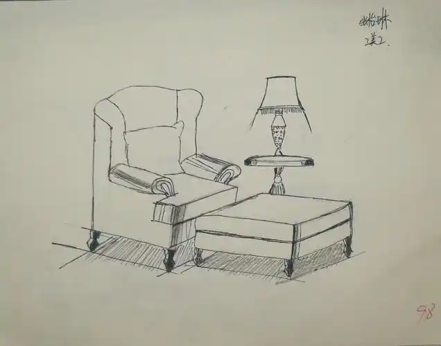 2018级工艺美术表现图技法作业(家具两组合)展览